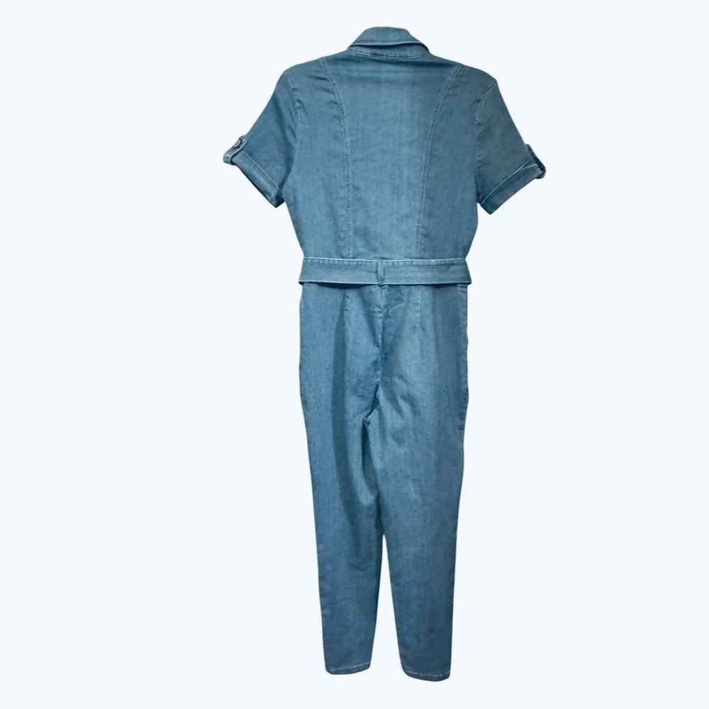 Haute Monde Blue Denim Jumpsuit - Picture 4 of 8